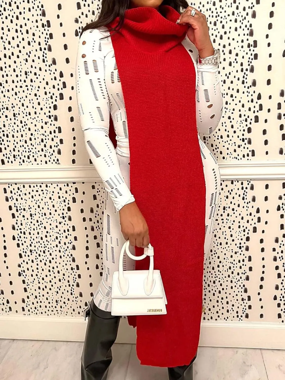 Women Sexy Knitted Turtleneck Side Split Sleeveless Sweater Dress Long Maxi Dresses Pullover Top