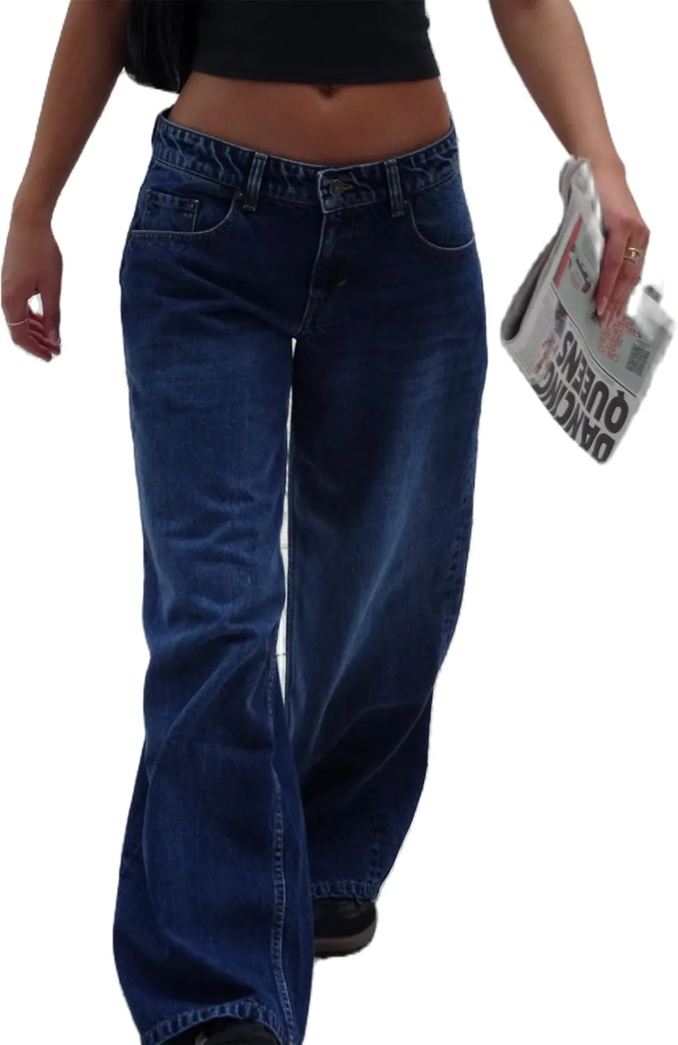 Women Wide Leg Jeans Casual High Waist Baggy Boyfriend Denim Pants Y2K Straight Streetwear Jeans Mom Jeans Trousers