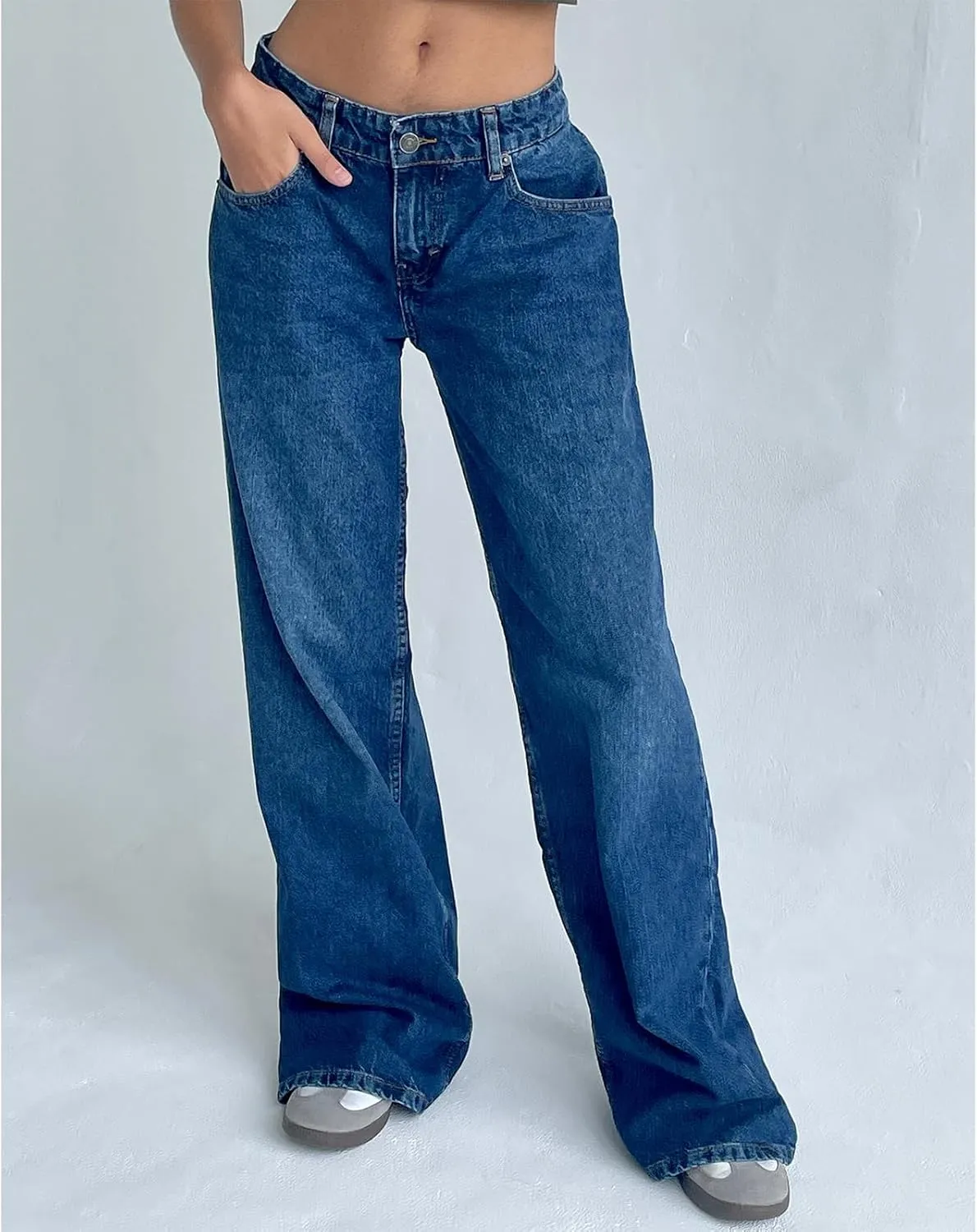Women Wide Leg Jeans Casual High Waist Baggy Boyfriend Denim Pants Y2K Straight Streetwear Jeans Mom Jeans Trousers
