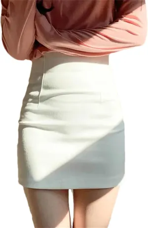 Women's High-Waisted Bodycon Skirt  Skinny Hip-Hugging Spring Midi Above Knee Pencil Skirt for Work