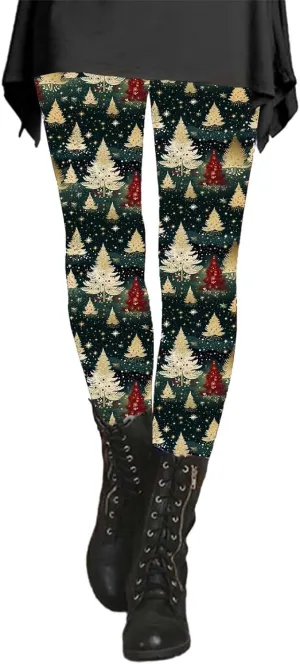 Womens Leggings and Winter Leggings Artistic Splash Printed Soft Stretchy Pants Winter Leggings for Women Plus Size