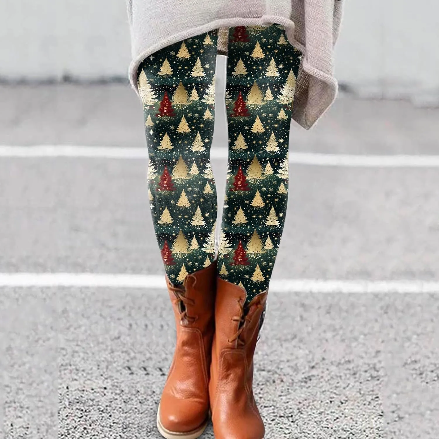 Womens Leggings and Winter Leggings Artistic Splash Printed Soft Stretchy Pants Winter Leggings for Women Plus Size