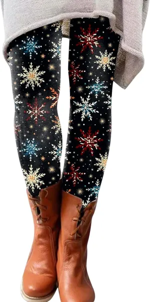 Womens Leggings and Winter Leggings Artistic Splash Printed Soft Stretchy Pants Winter Leggings for Women Plus Size