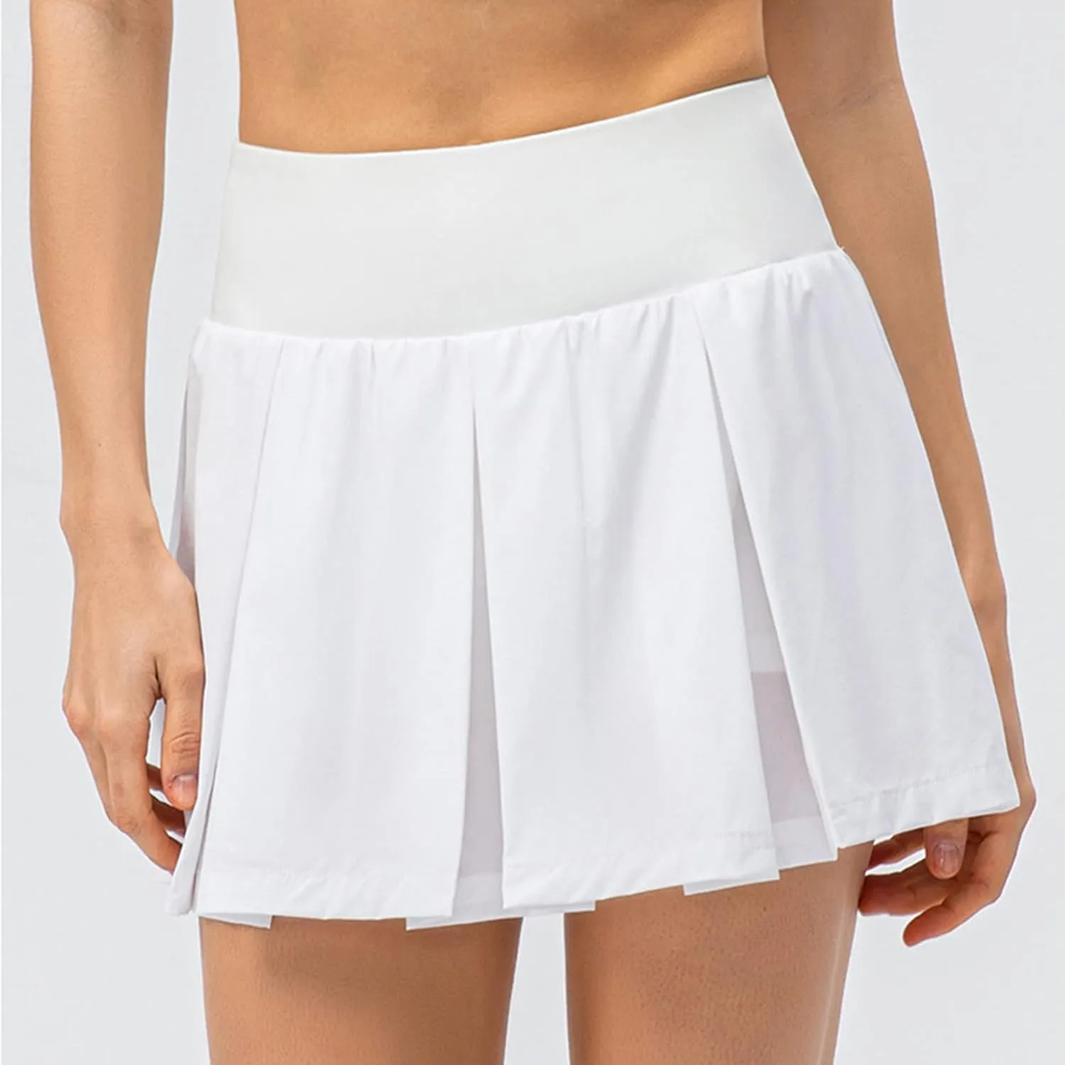 Women's Pleated Skirt with Comfy Casual Stretchy Band Plaid Sports Skirt Outdoor Plus Size Swim Skirt Bathing Suits
