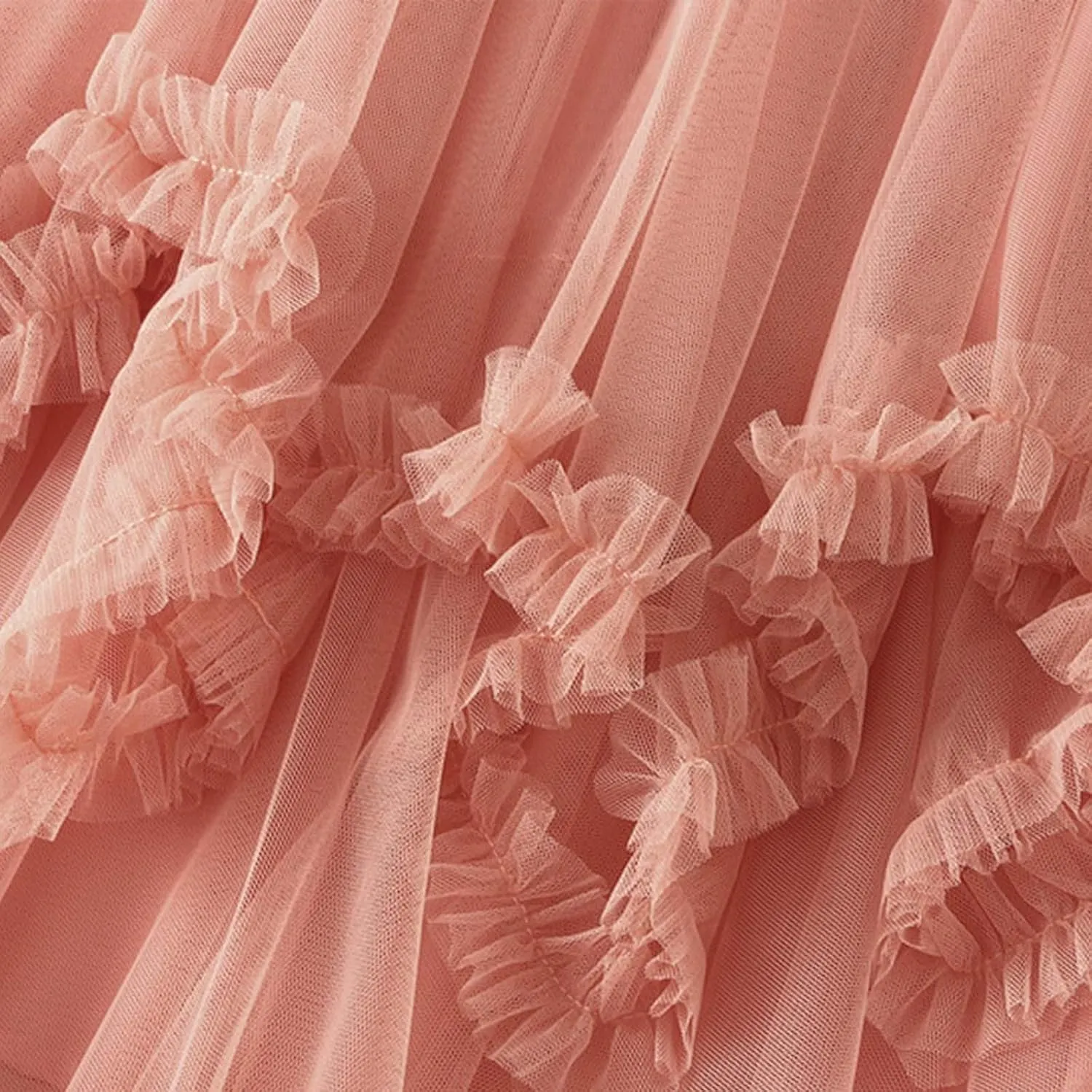 Women's Tulle Skirt,Tutu Skirt,A-Line Mesh Midi Skirtasymmetrical Pleated Elastic High Waist Layered St.