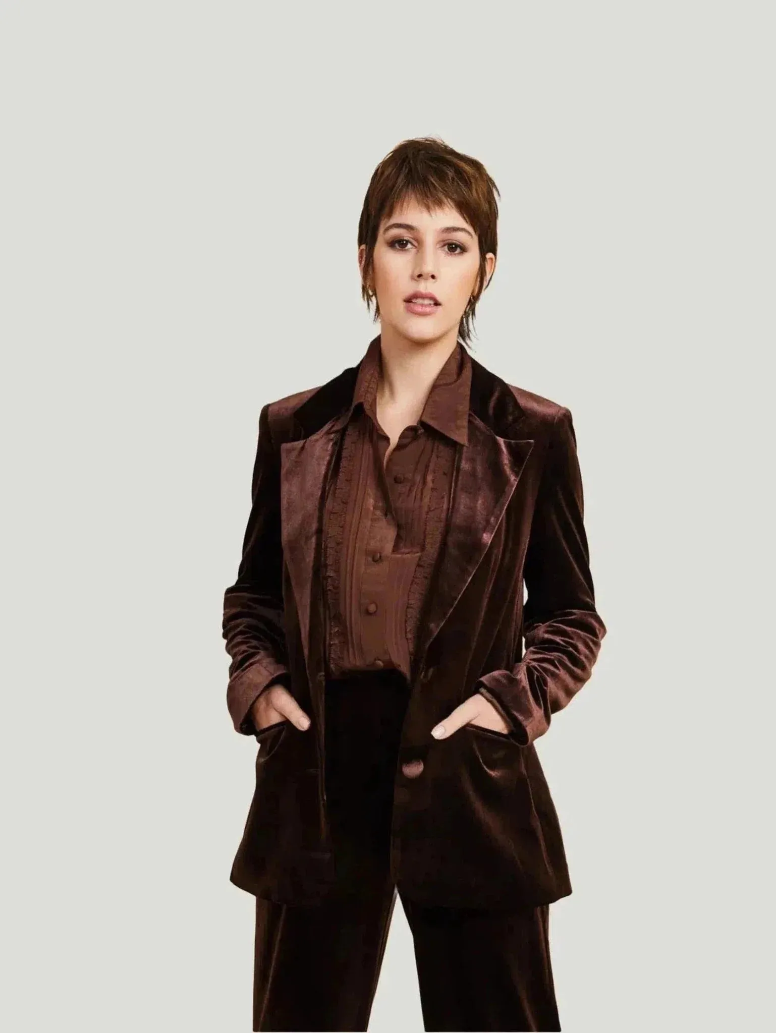 Women’s Velvet Blazer | Premium Velvet with Silk Touch Lining | Sophisticated Comfort & Style | One Posh Closet