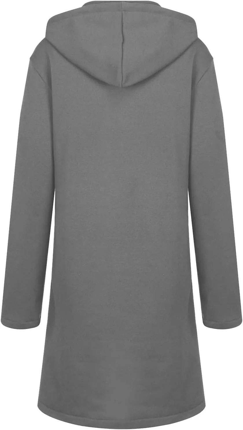 Zip Up Hoodie Women,2024 Trendy Irregular Hem Oversized Hoodies Long Tunic Sweatshirt Open Front Cardigan Jacket