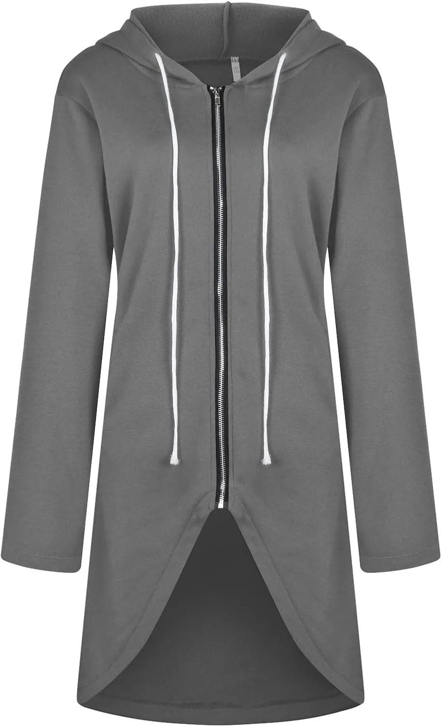 Zip Up Hoodie Women,2024 Trendy Irregular Hem Oversized Hoodies Long Tunic Sweatshirt Open Front Cardigan Jacket